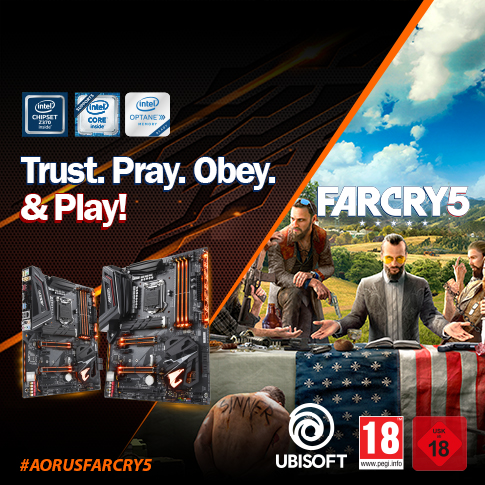 Beim Kauf ausgewählter AORUS Gaming Mainboards erhälst du die PC Version von Far Cry 5 kostenlos dazu*