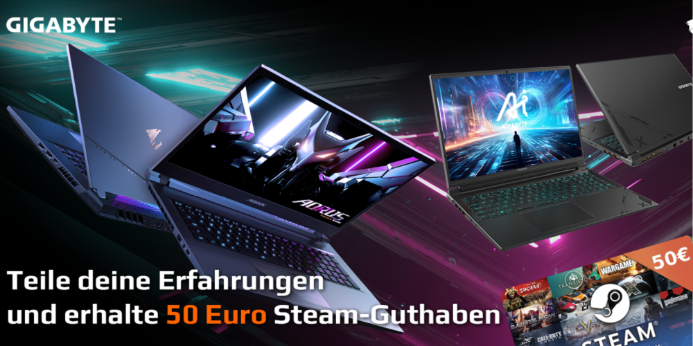 Laptop bewerten, Steam Gutschein erhalten