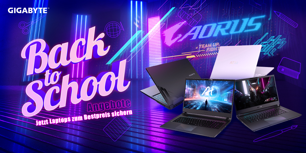 Back to School 2024 - die besten Angebote für GIGABYTE Laptops